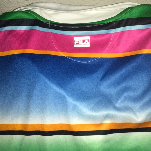FILA COLORFUL DRYFIT SHORT SLEEVE GOLF SHIRT SIZE XL - Picture 4 of 5